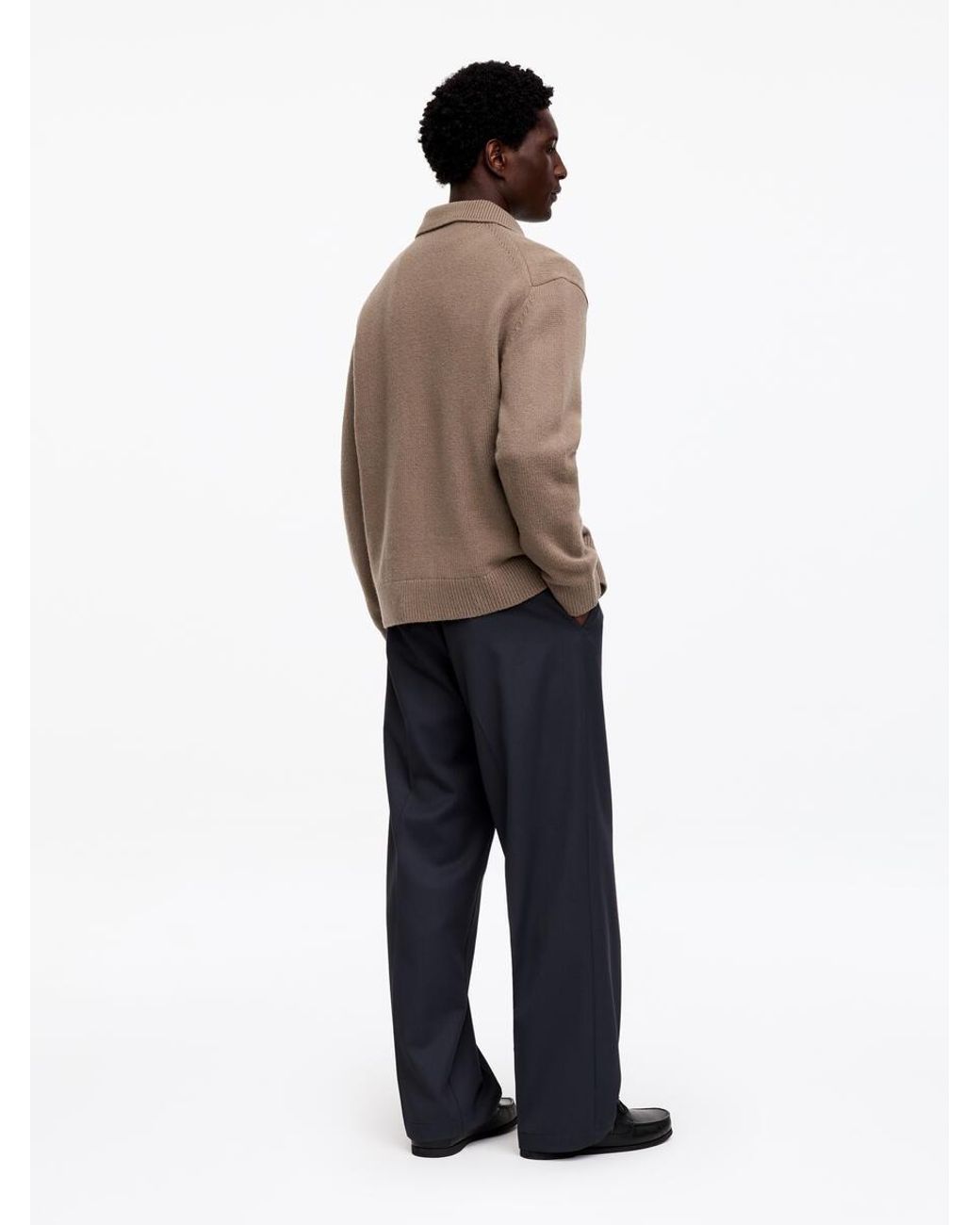 ARKET Natural Zip Wool Cardigan for men