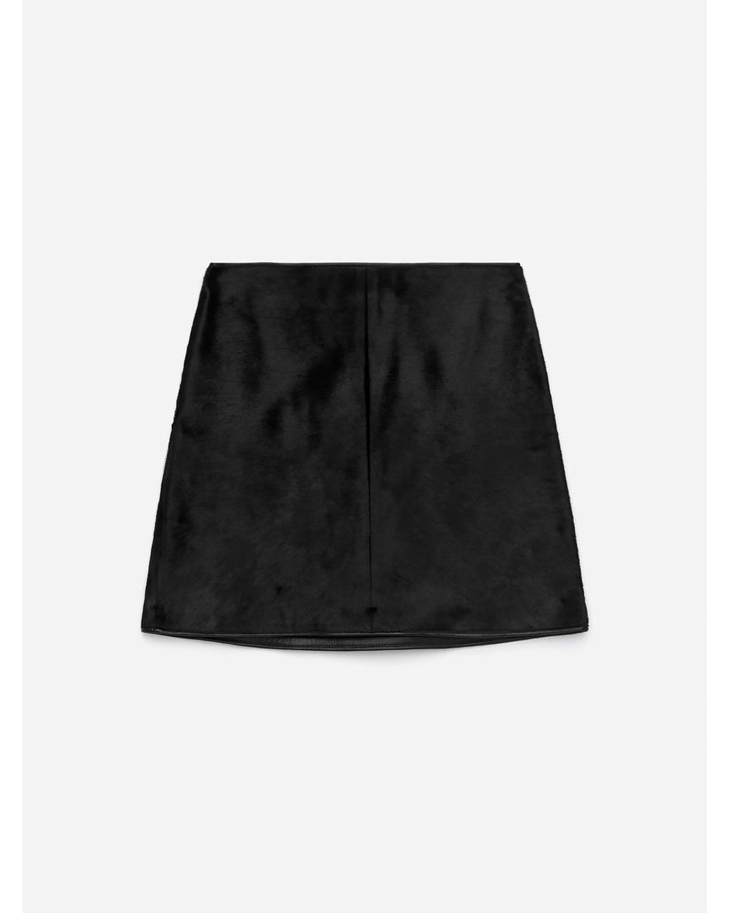 ARKET Black Pony Hair-Effect Mini Skirt