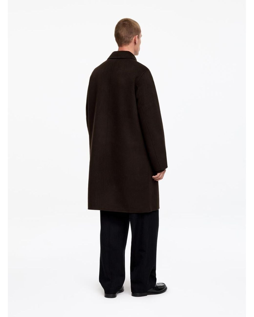 ARKET Black Double-Face Wool Coat for men