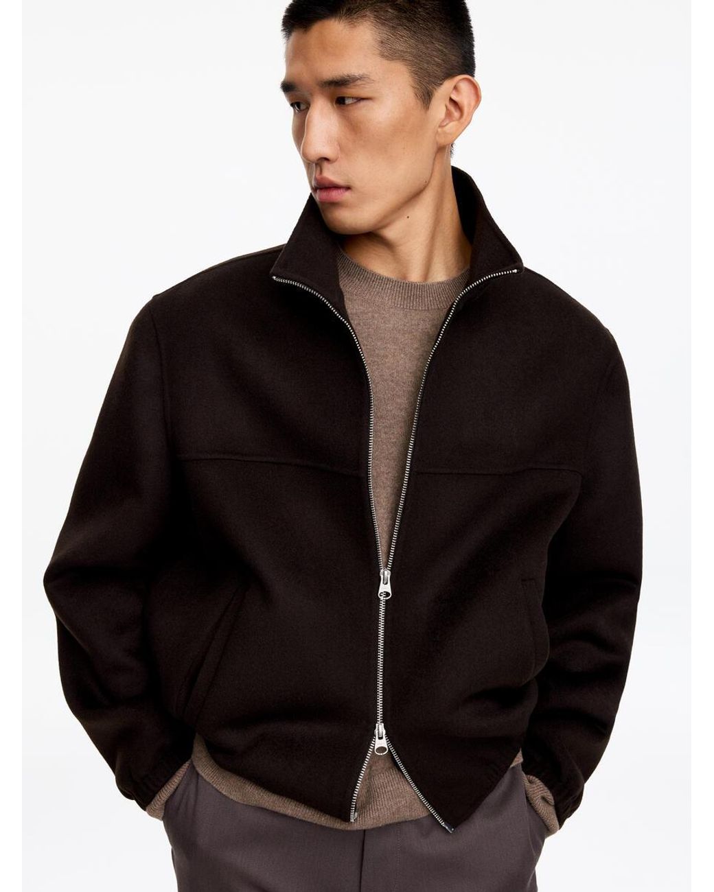 ARKET Brown Pure Cashmere Crew-Neck Jumper for men