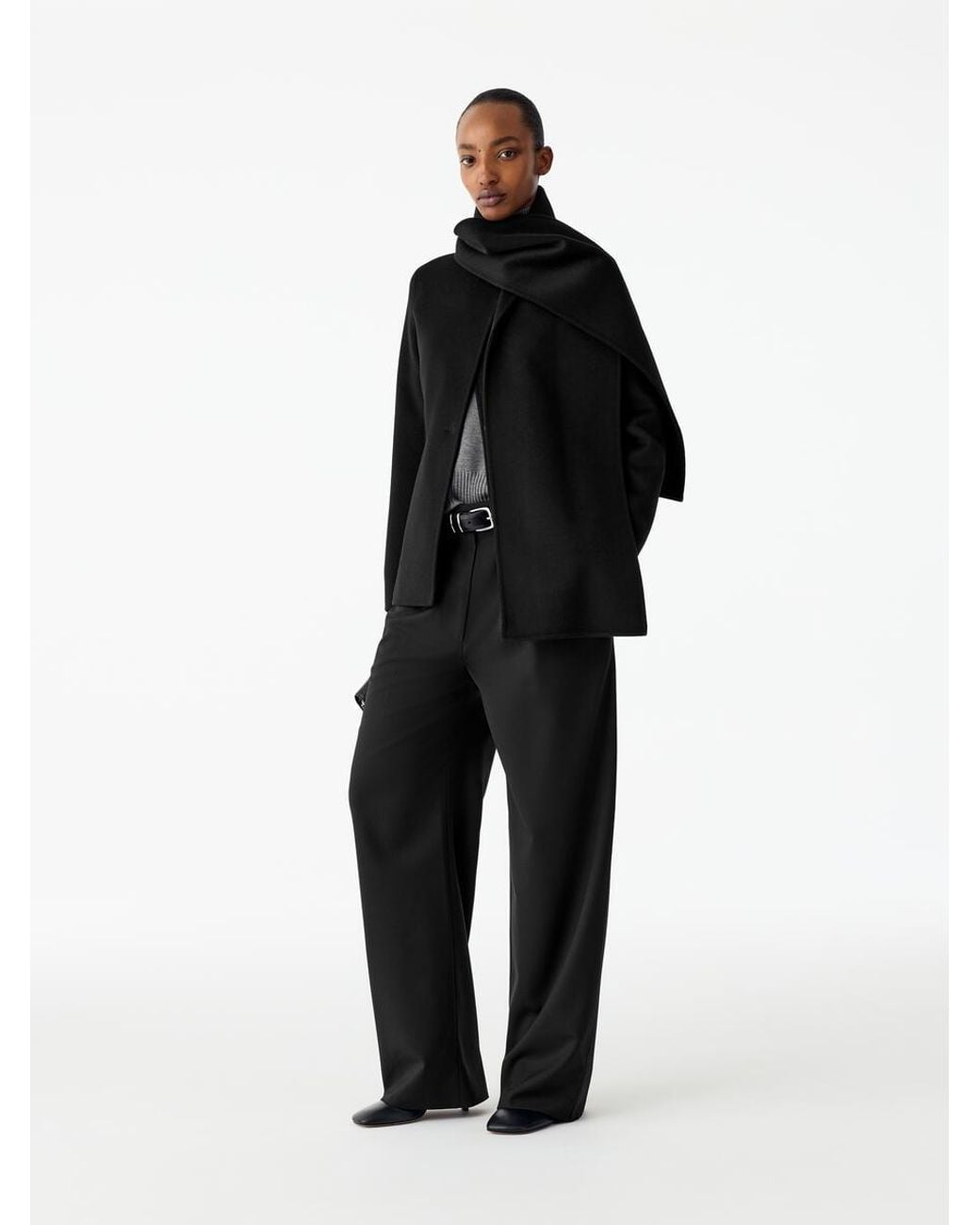 ARKET Black Doublé Wool-Blend Blazer