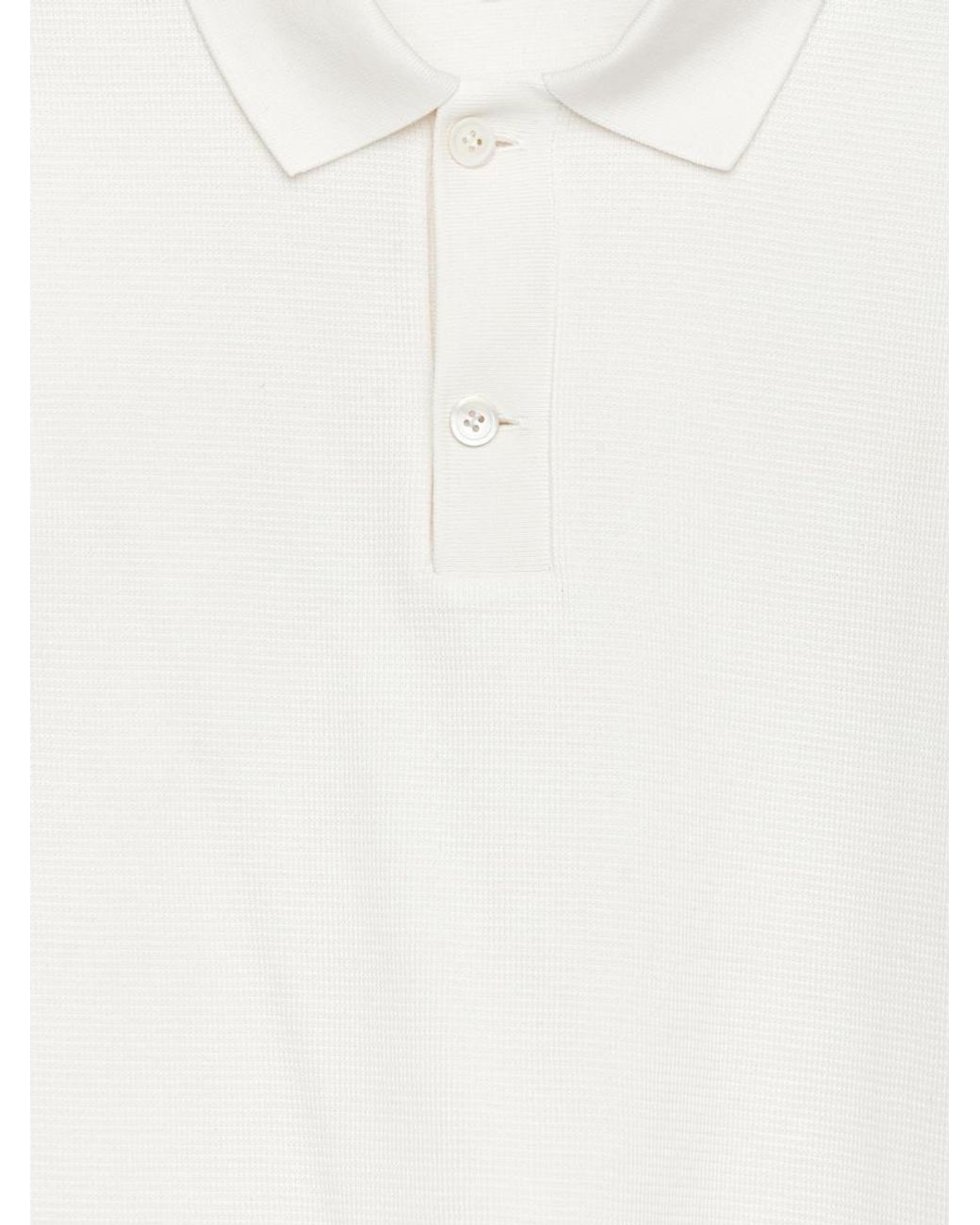 ARKET White Textured Polo Shirt for men