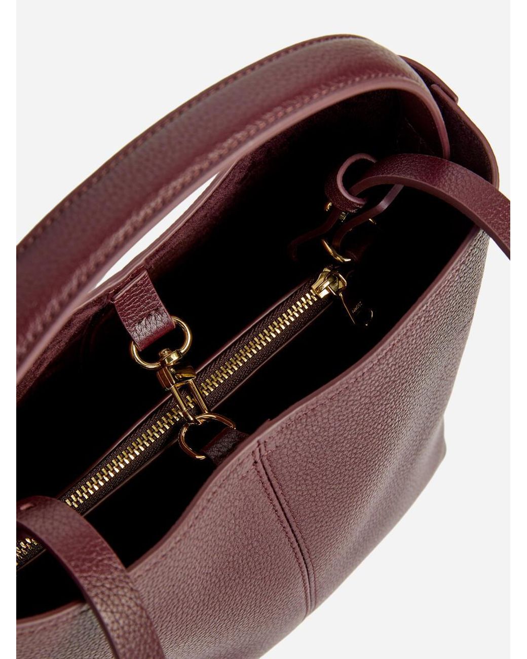 ARKET Brown Small Leather Bucket Bag
