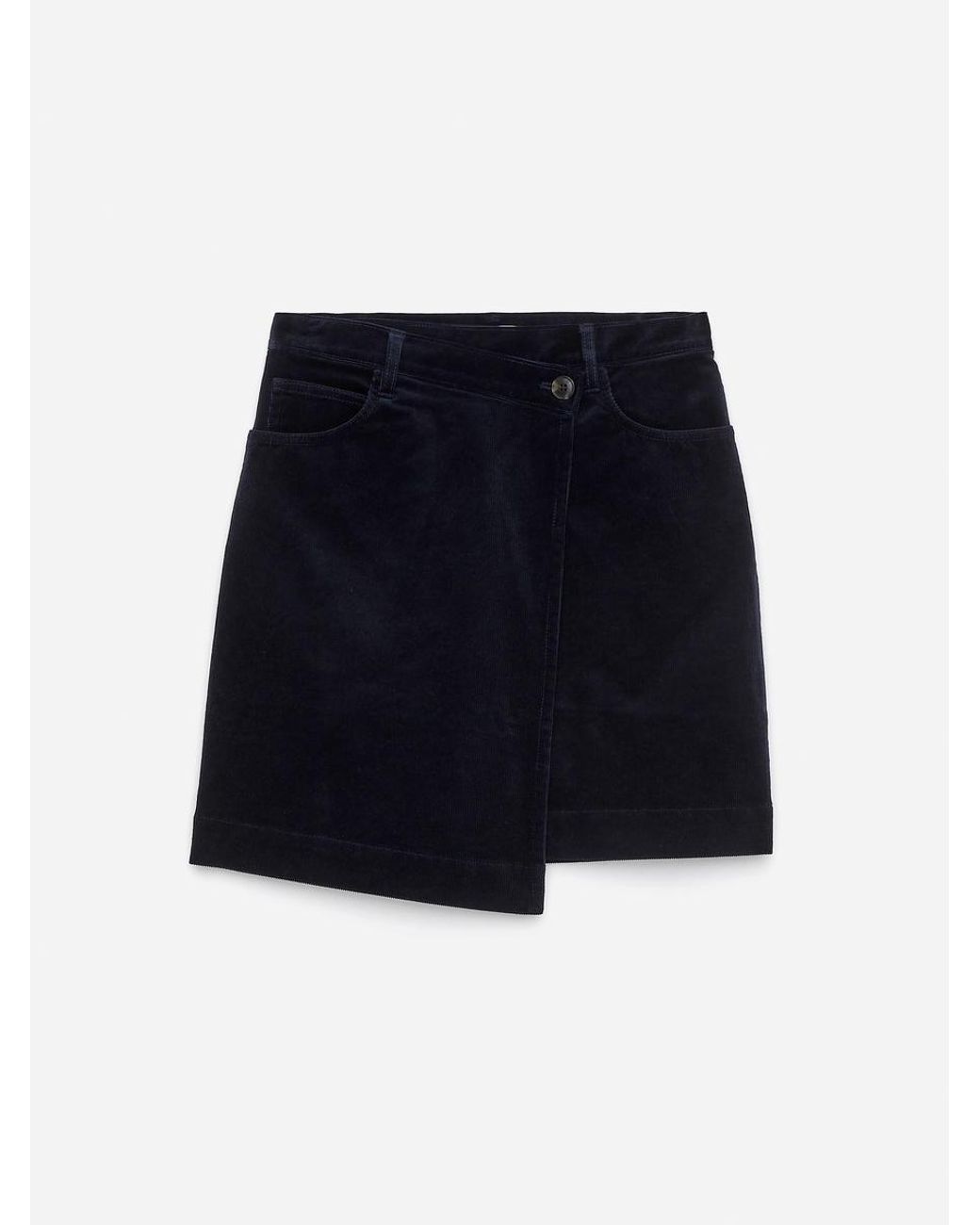 ARKET Blue Corduroy Wrap Skirt