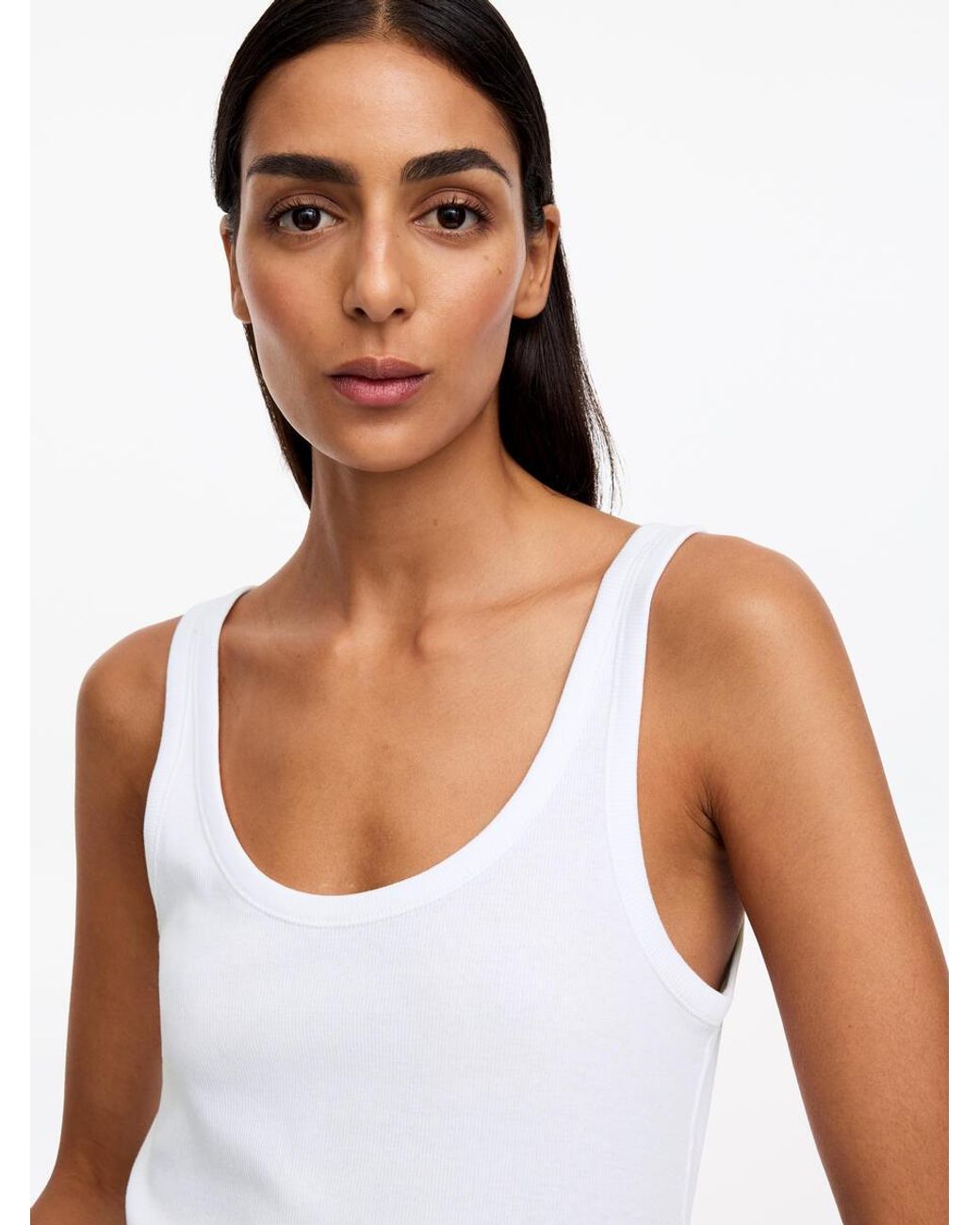 ARKET White Rib Tank Top