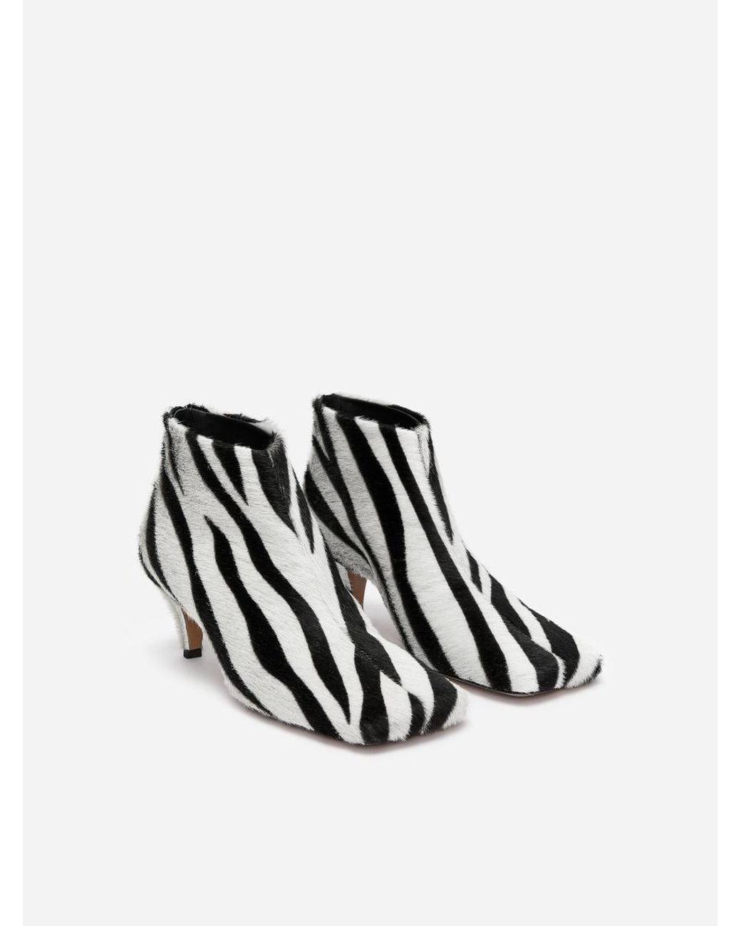 ARKET Black Stiefelette Mit Zebramuster