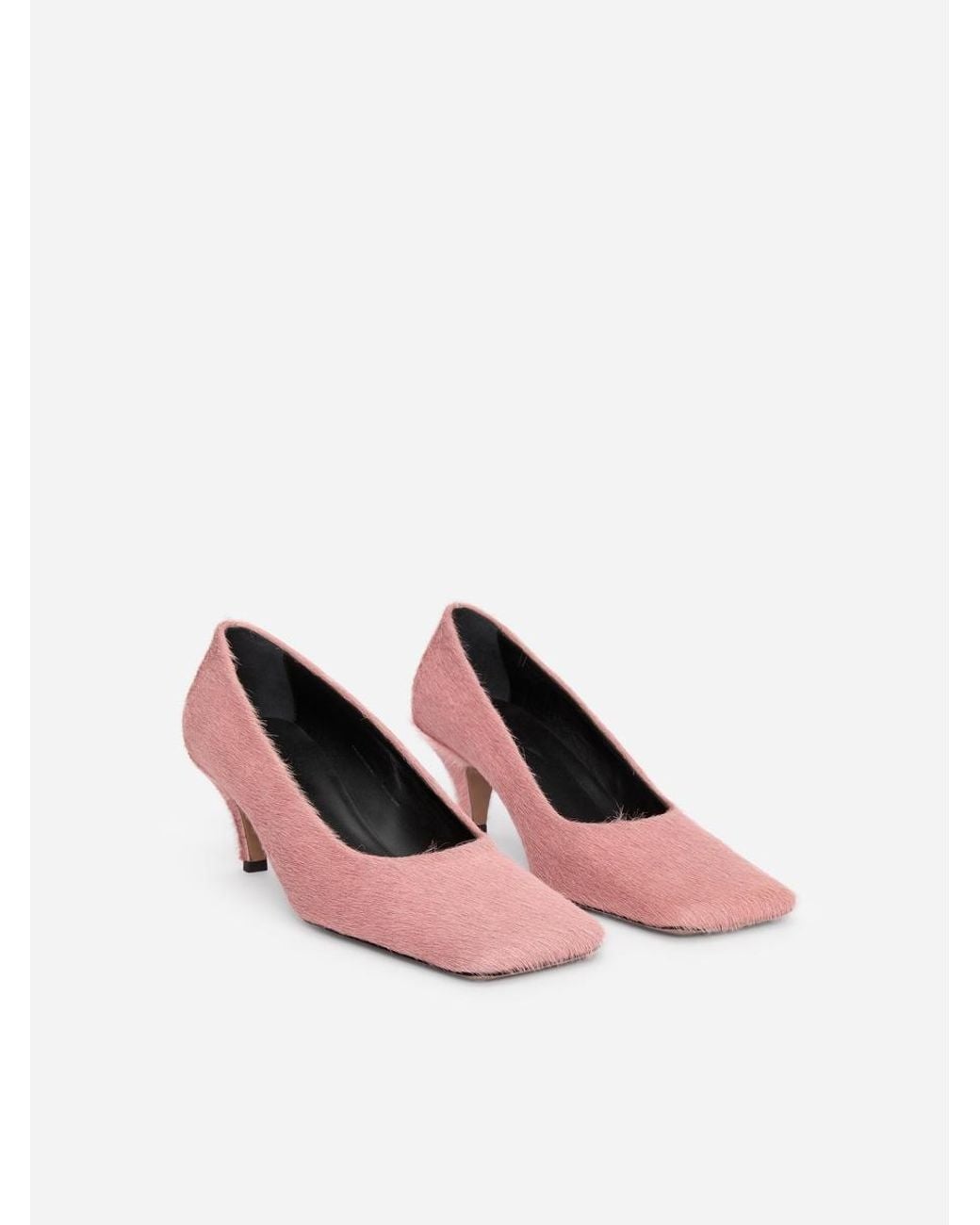 ARKET Gray Pony-Hair Effect Leather Pumps