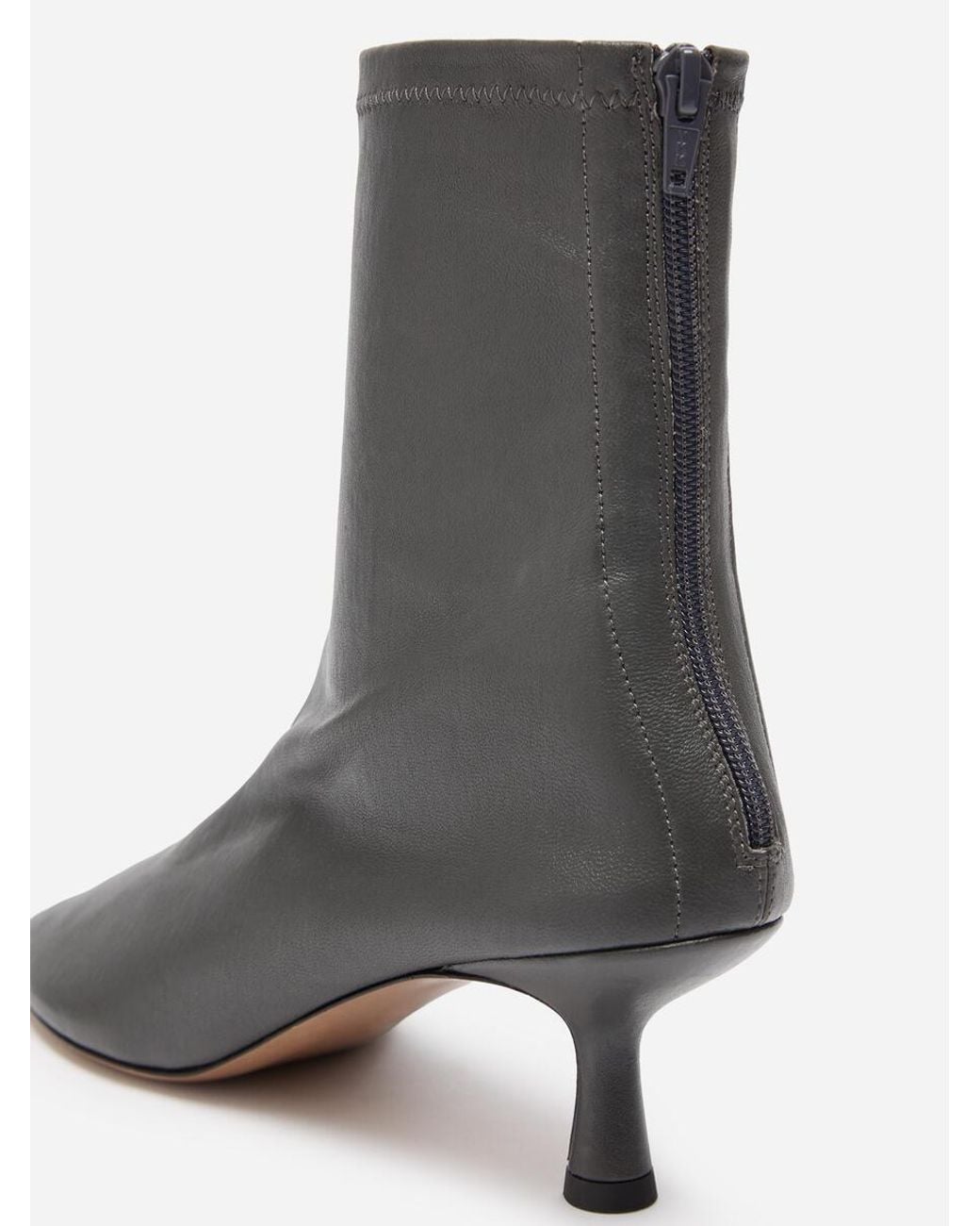 ARKET White Leather Sock Boots