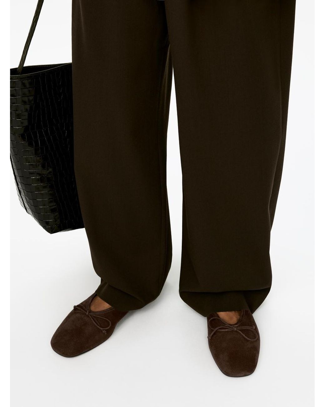 ARKET Black Velours-Ballerinas