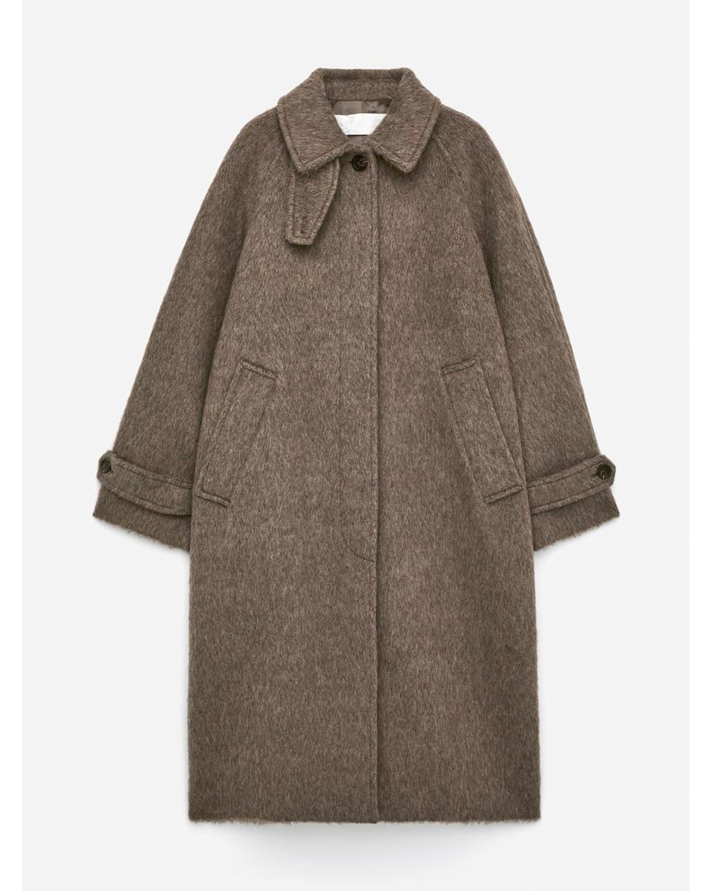 ARKET Wool-Alpaca Blend Coat in Natural | Lyst UK