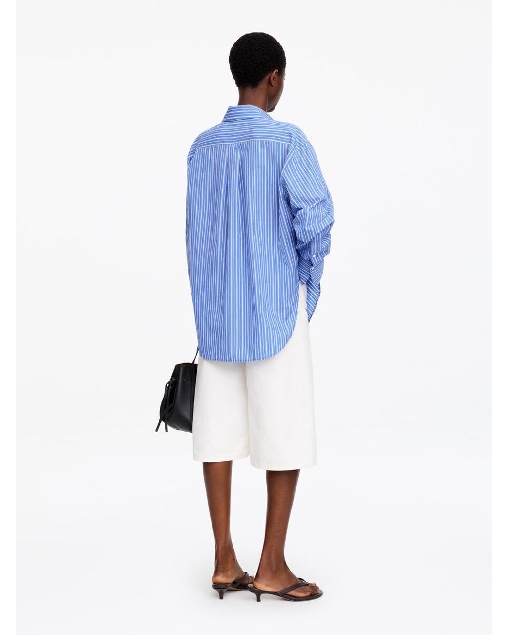 ARKET Blue Cotton-Silk Loose Shirt