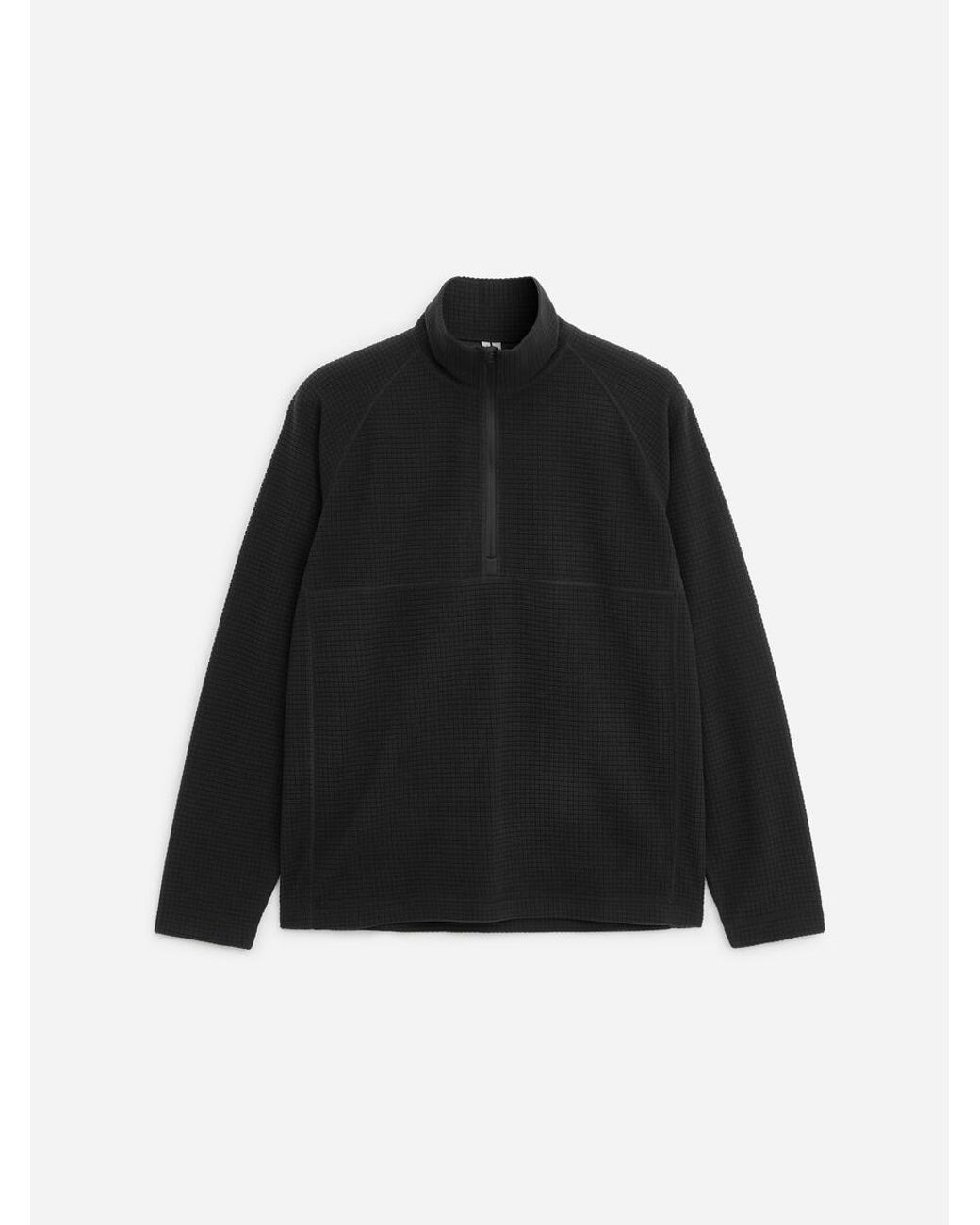 ARKET Black Active Structured Half-Zip Jumper for men