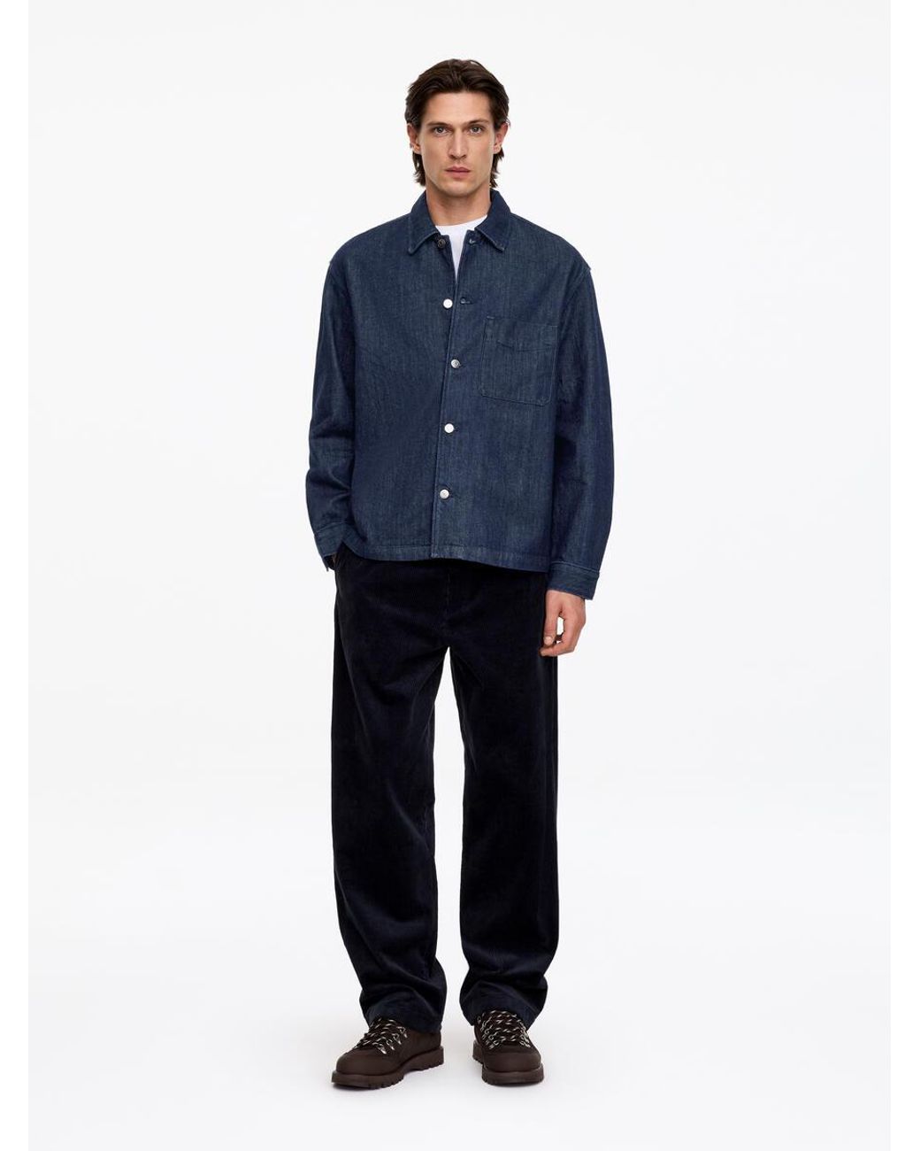 ARKET Blue Denim Overshirt for men