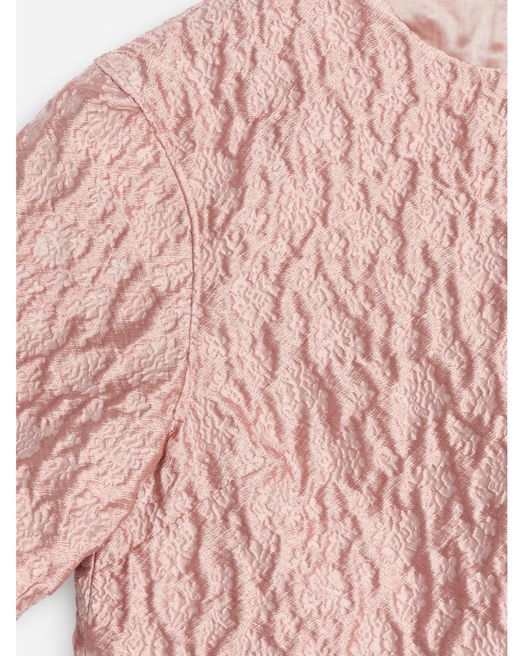 ARKET Pink Brocade Top