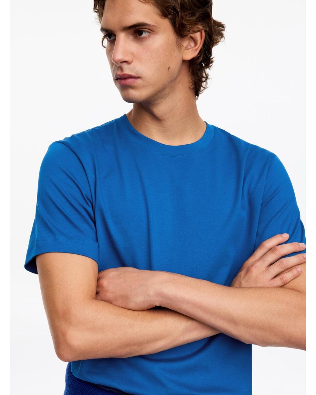 ARKET Blue 220 Gsm Relaxed T-Shirt for men