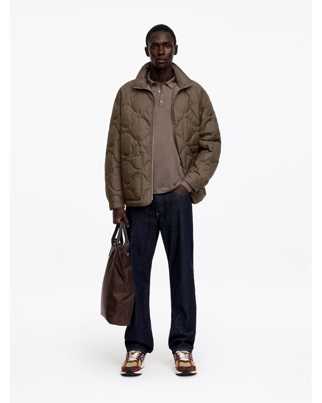 ARKET Natural Quilted Down Jacket for men