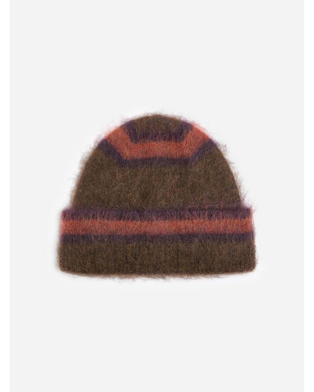 ARKET Black Striped Fold-Up Beanie for men