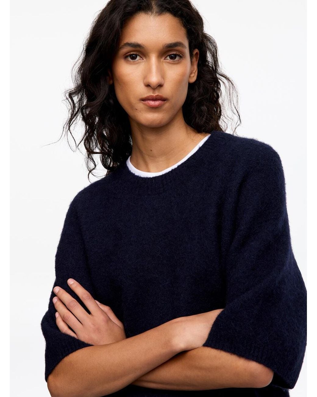 ARKET Blue Alpaca-Wool Blend Jumper