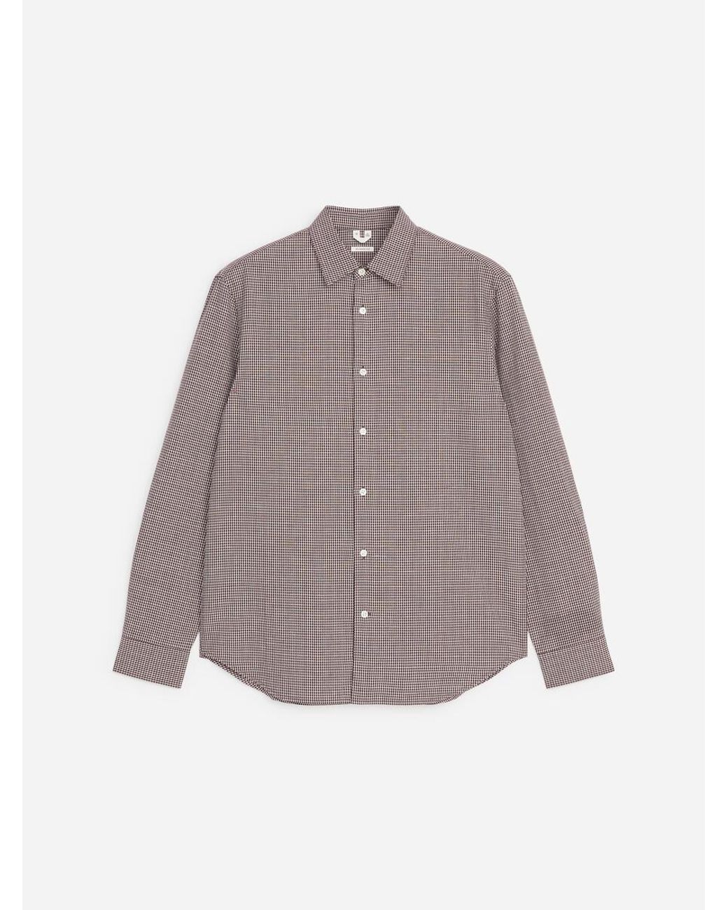 ARKET Gray Regular Cotton Linen Shirt for men