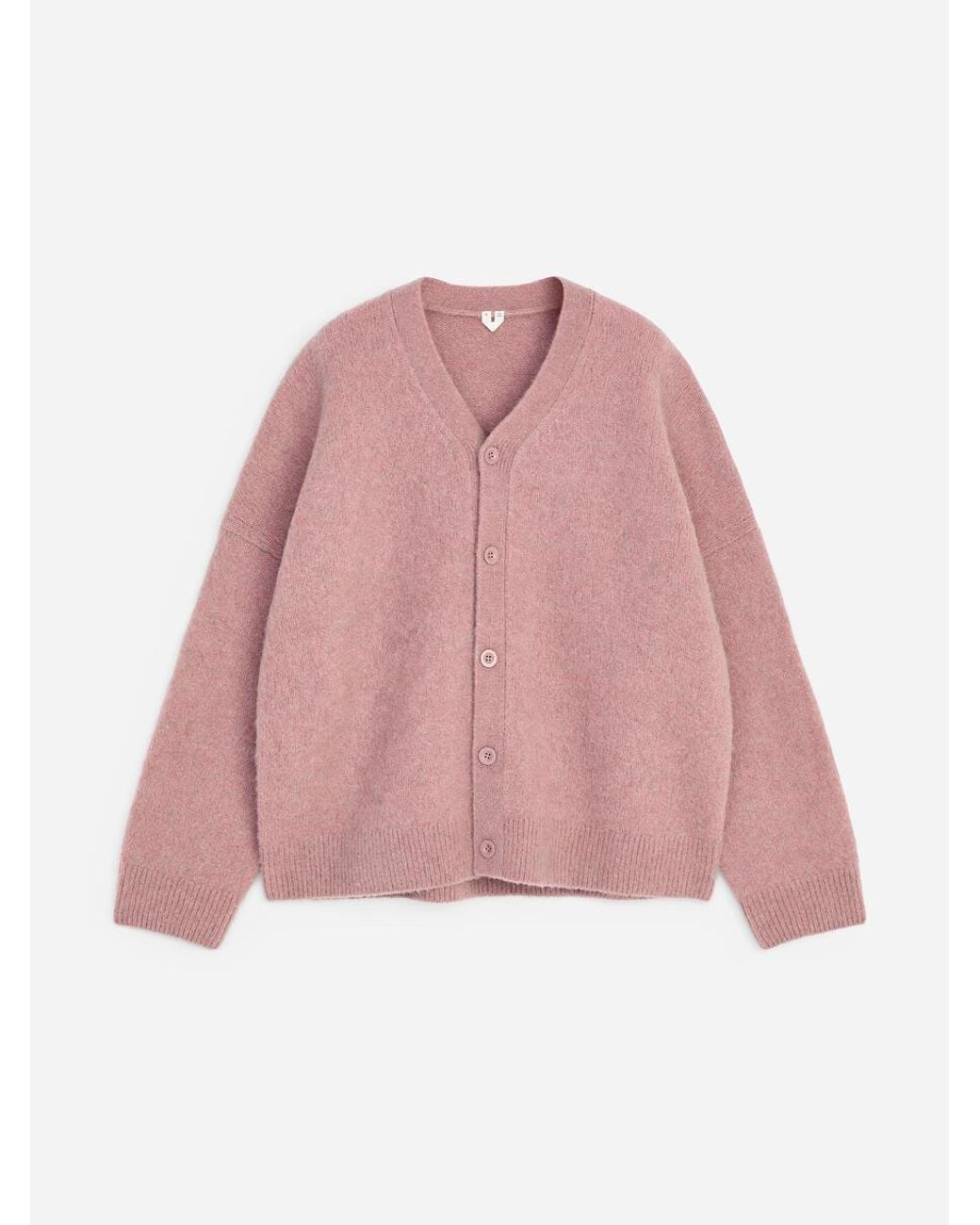 ARKET Pink Wool Blend Cardigan for men