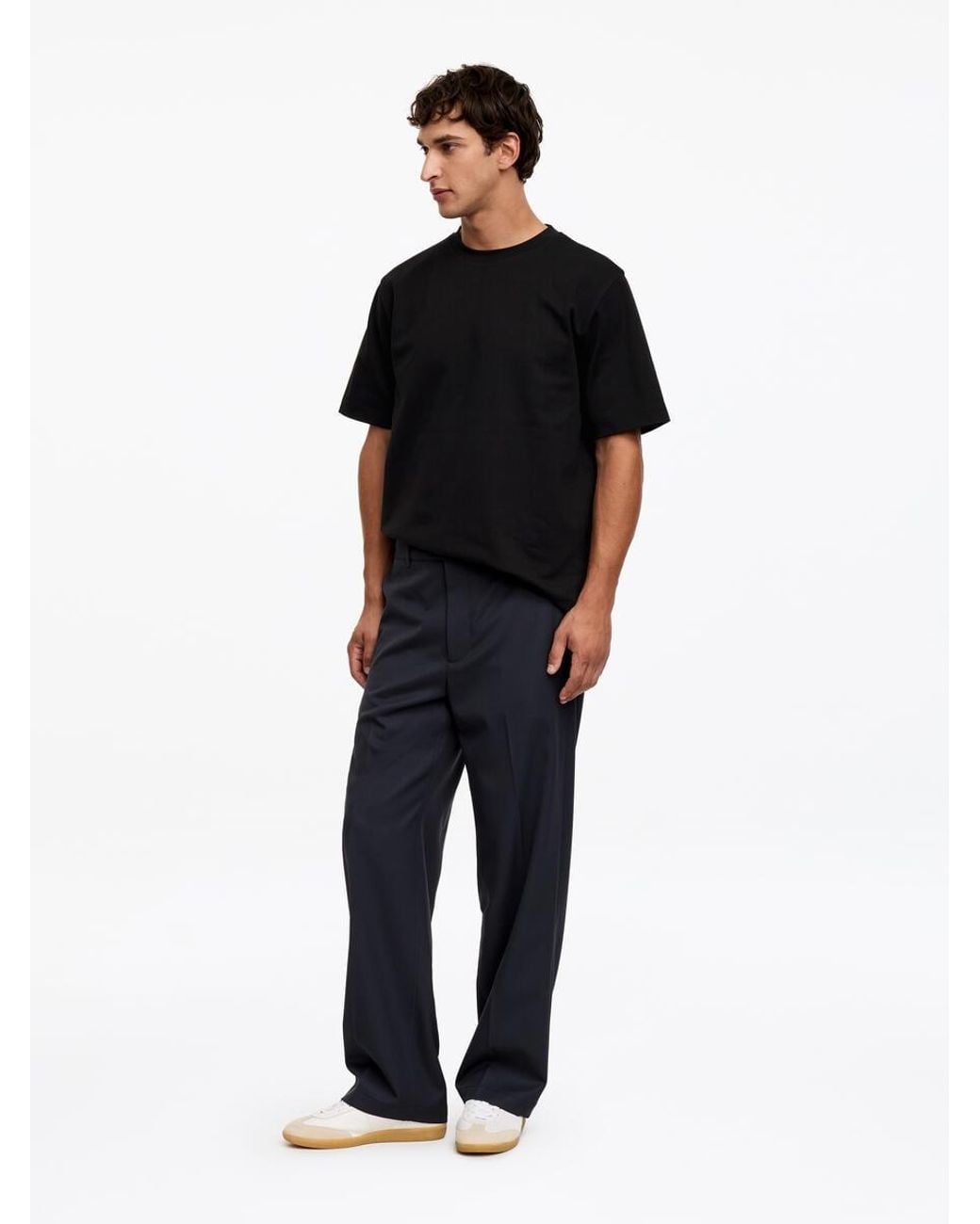 ARKET Black Boxy Interlock T-Shirt for men