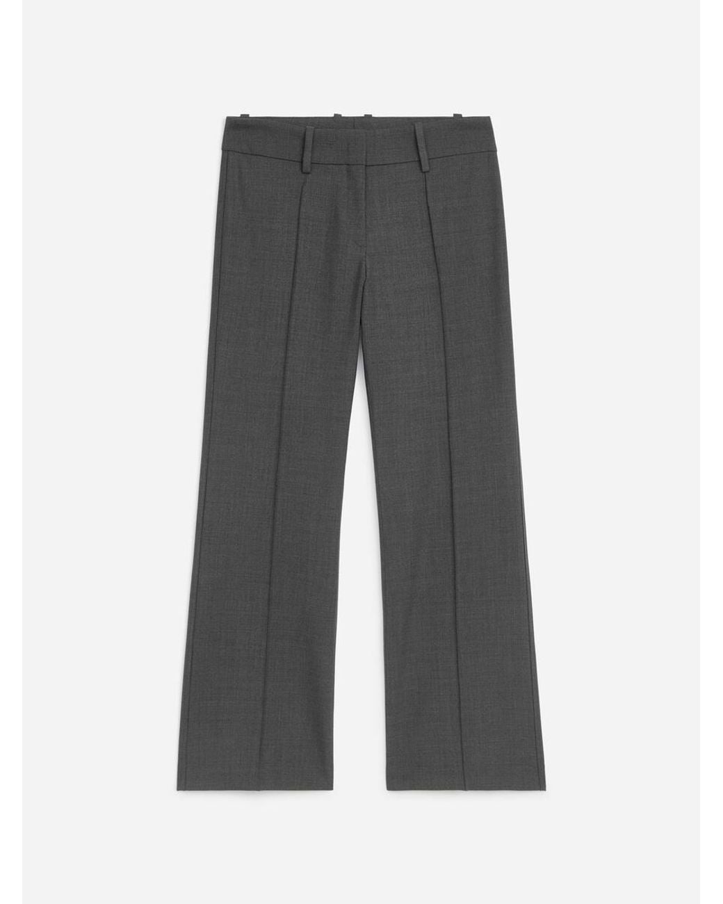 ARKET Gray Flared Tailored Trousers