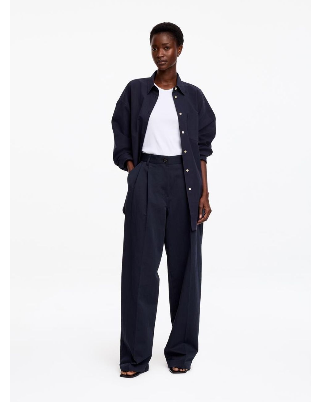 ARKET Blue Relaxed Chino Trousers