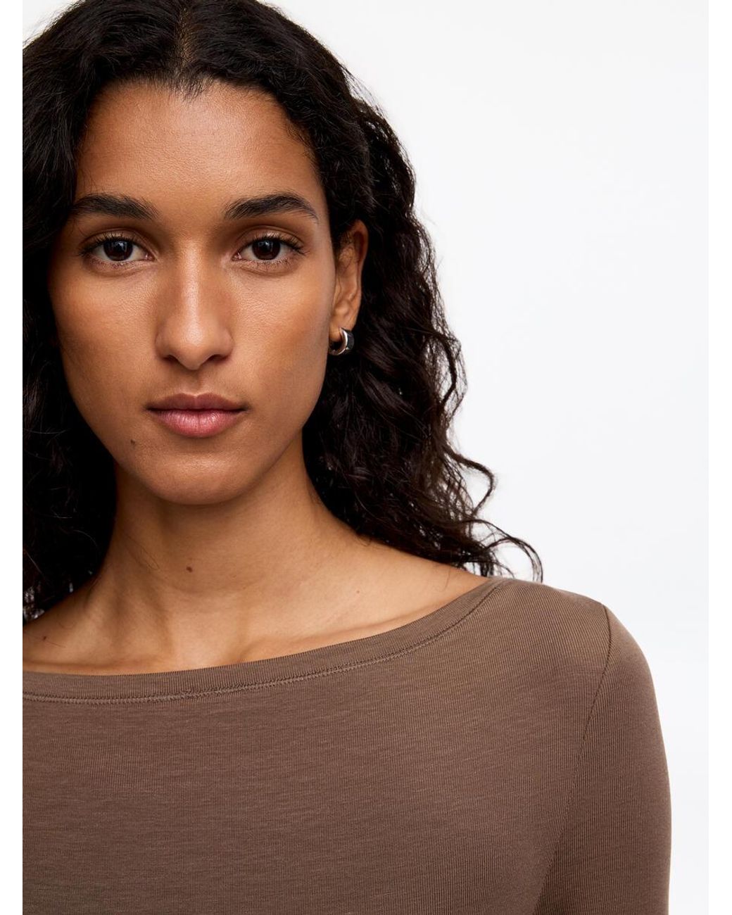 ARKET Natural Boat-Neck Top
