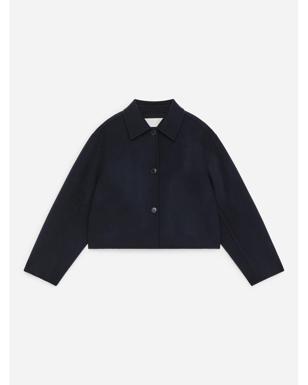 ARKET Blue Doublé Wool-Blend Overshirt