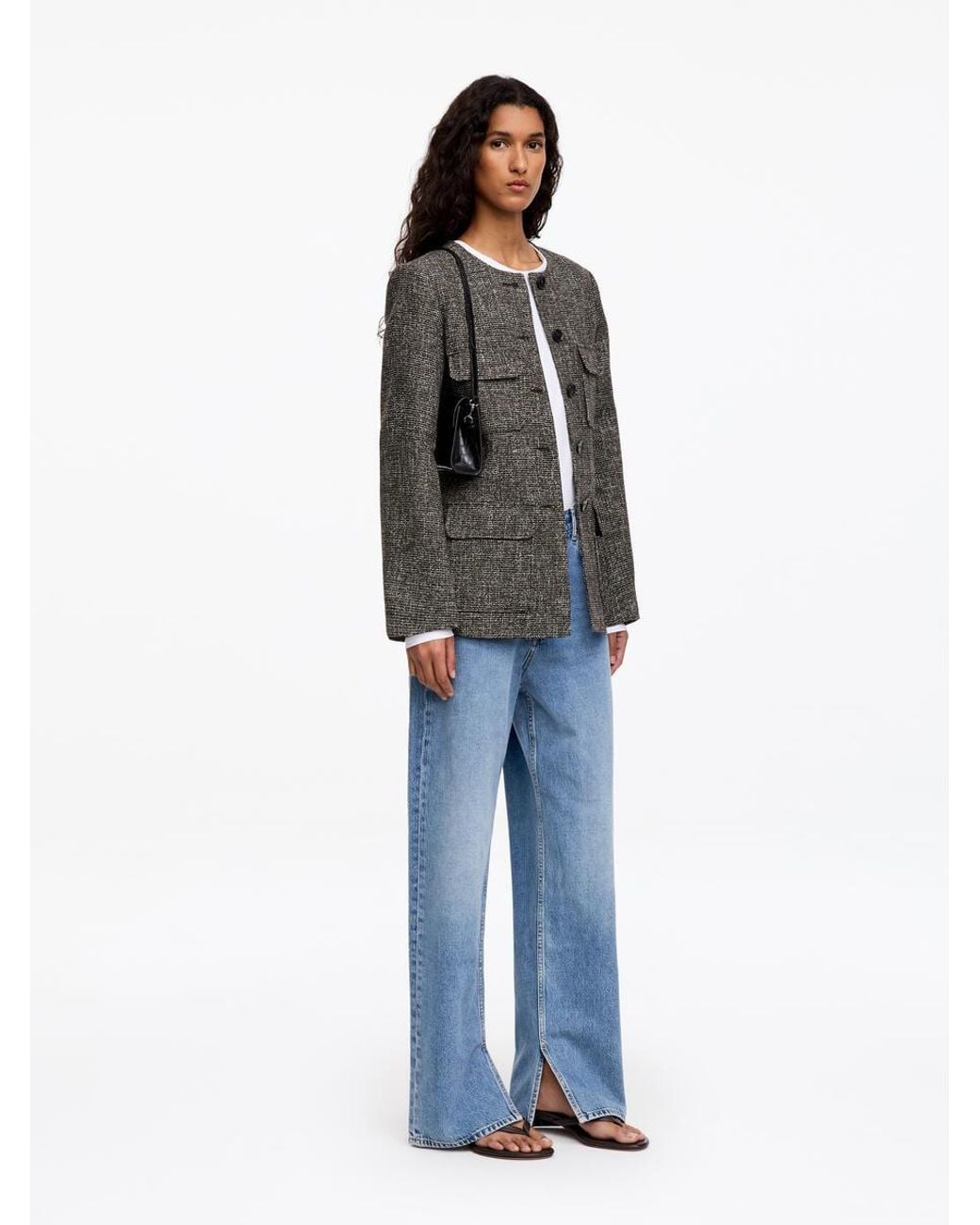 ARKET Gray Wool-Cotton Blend Utility Jacket