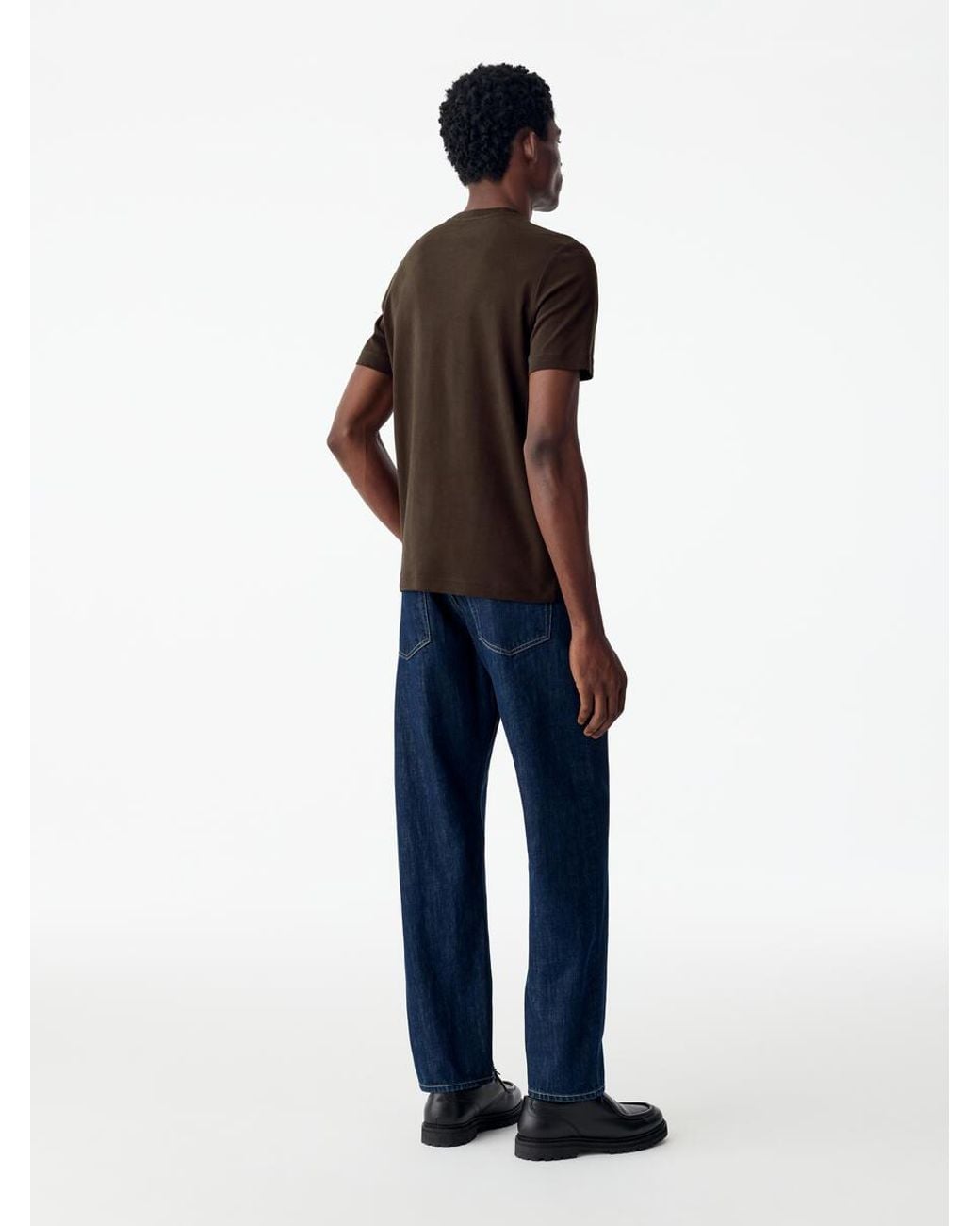 ARKET Brown Regular Interlock T-Shirt for men