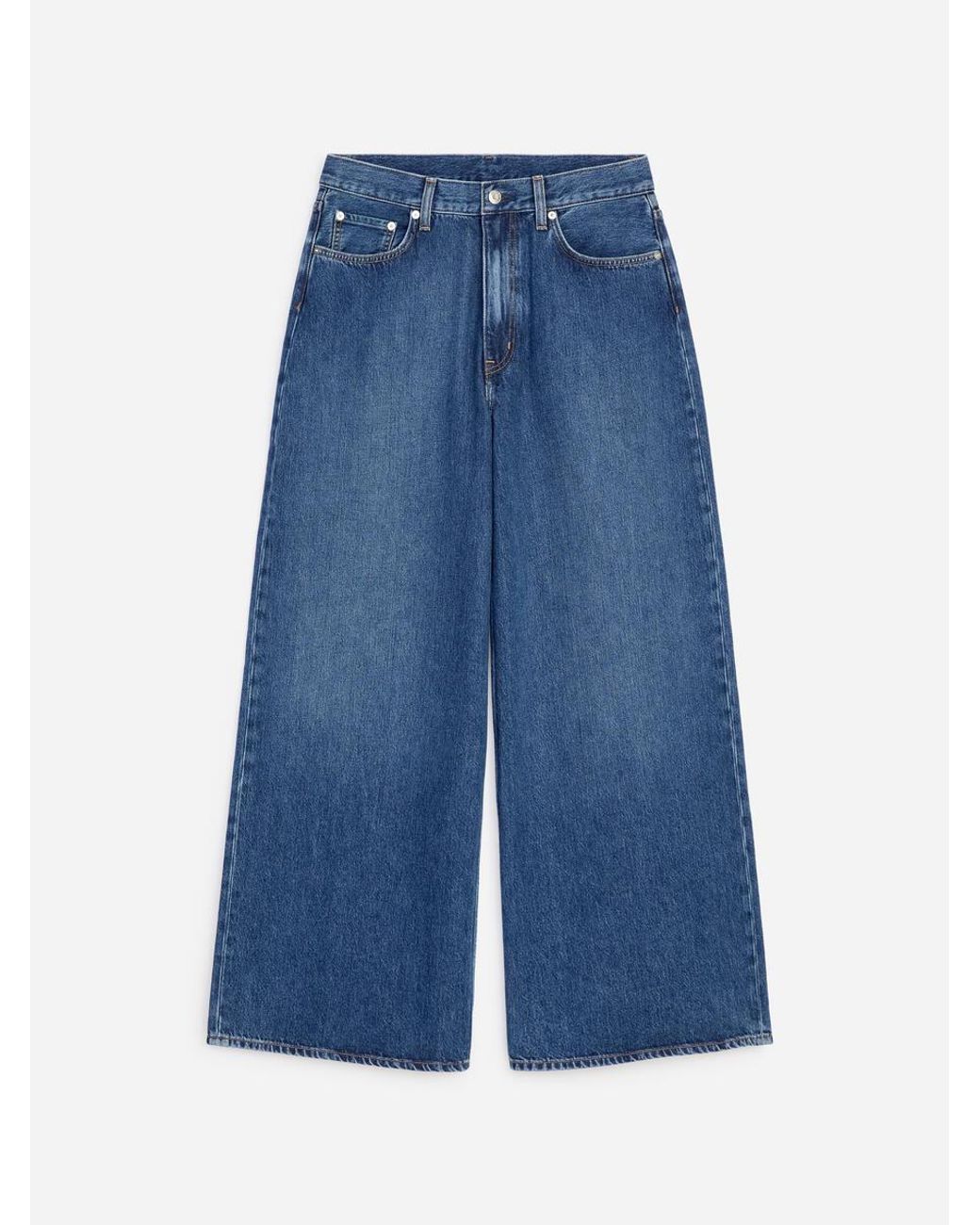 ARKET Blue Cedar Oversized Wide Jeans