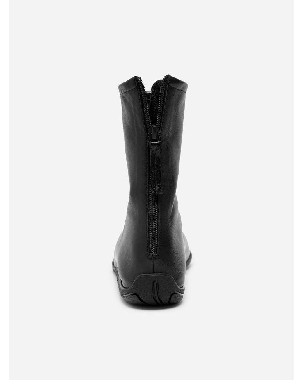 ARKET White Sporty Leather Sock Boots