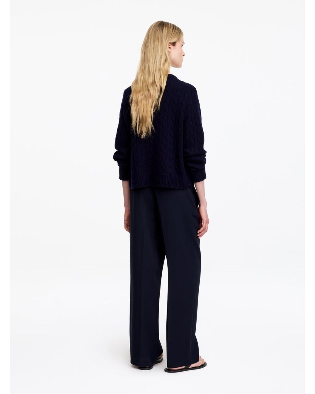 ARKET Blue Straight-Leg Trousers