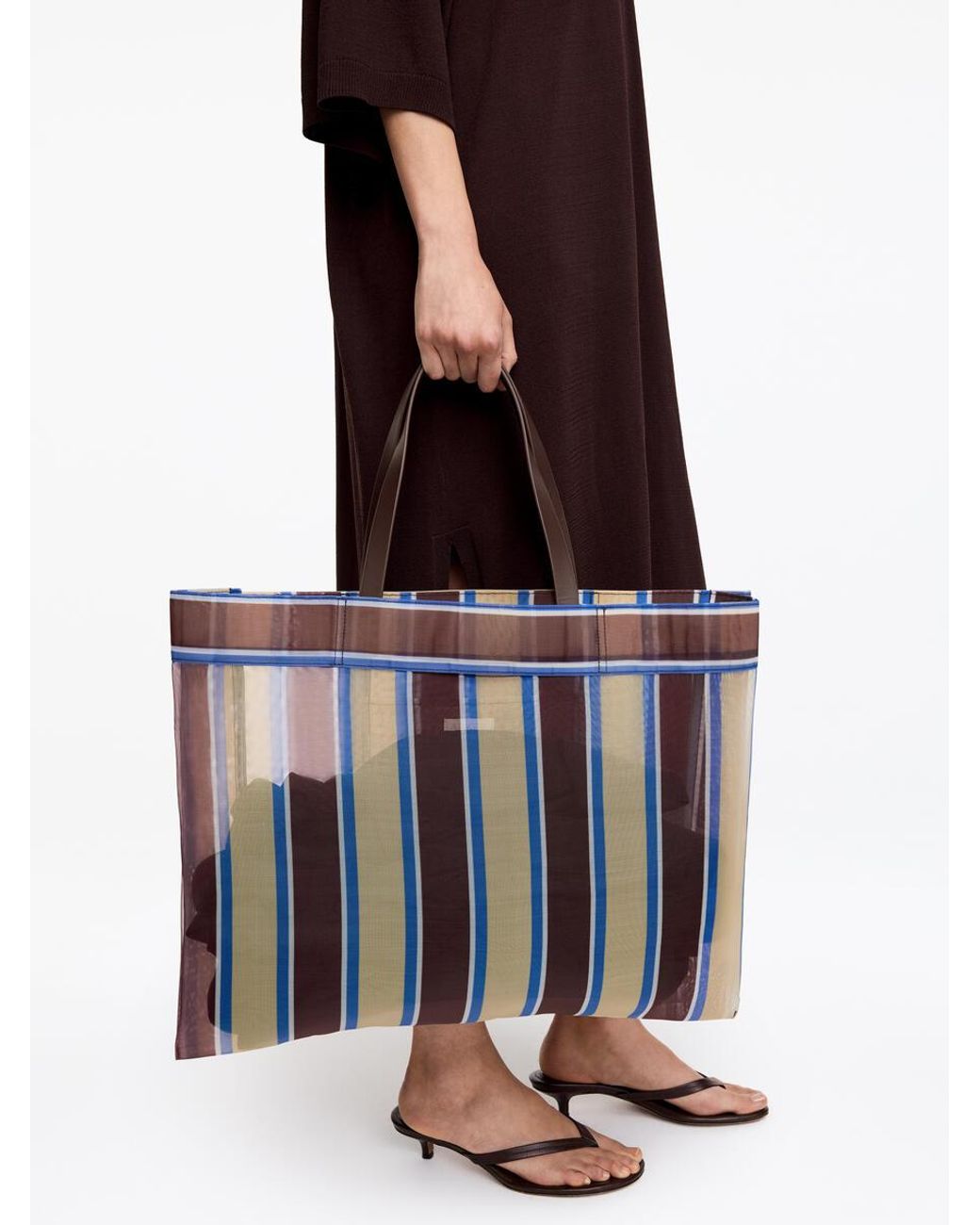 ARKET Yellow Mesh Shopper Bag
