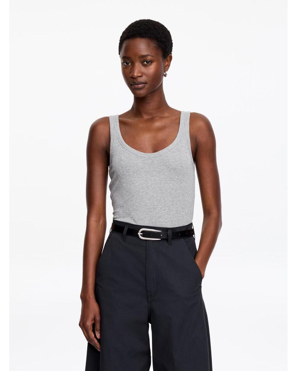 ARKET Blue Scoop-Neck Tank Top