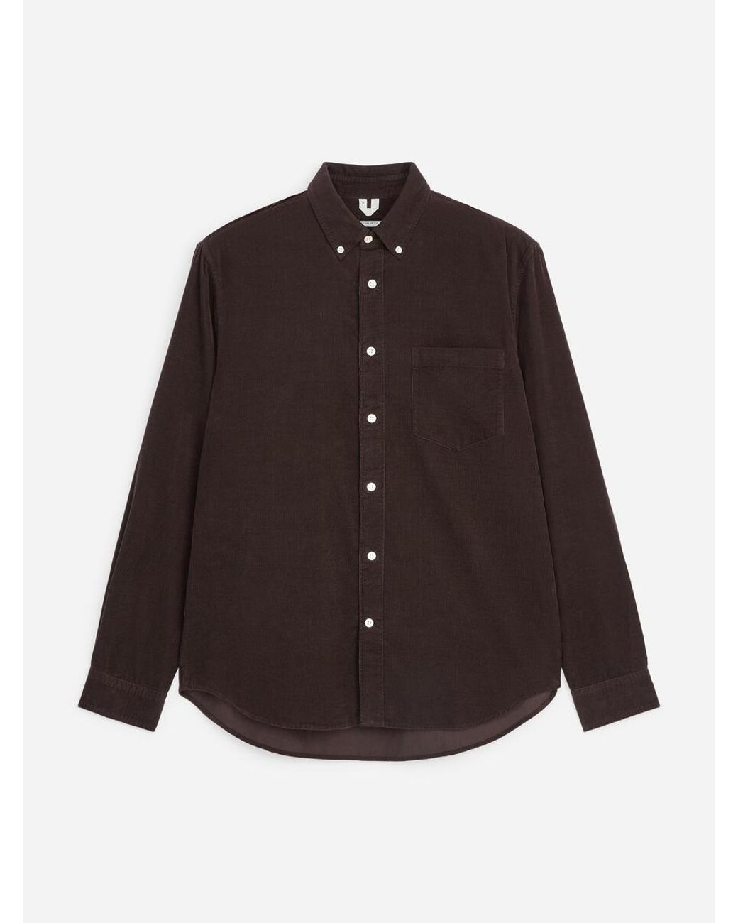ARKET Black Needlecord Cotton Shirt for men