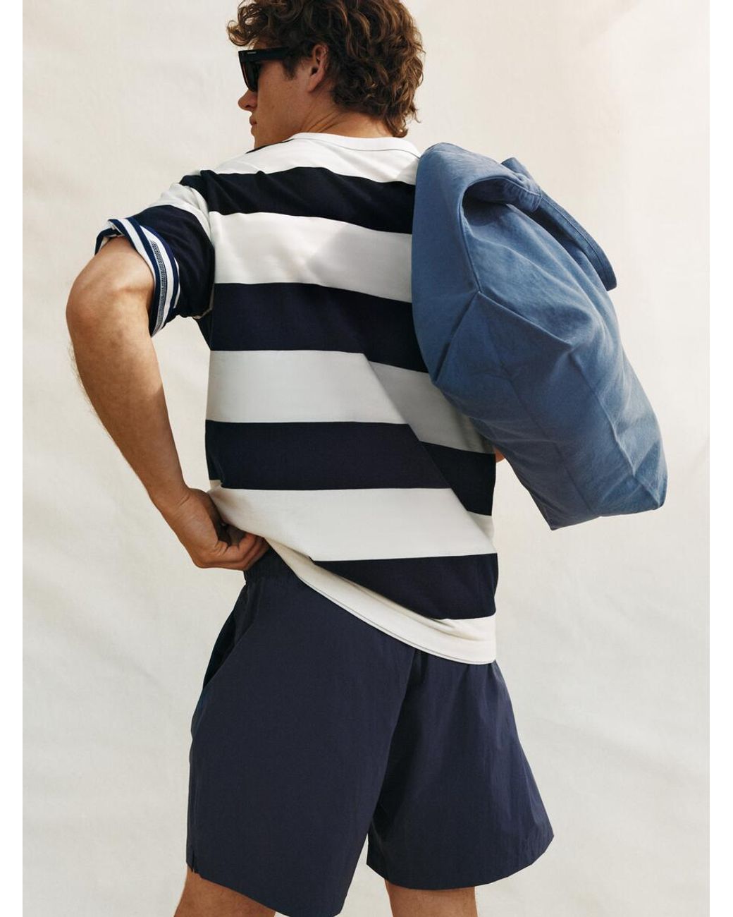 ARKET Blue Relaxed Cotton T-Shirt for men