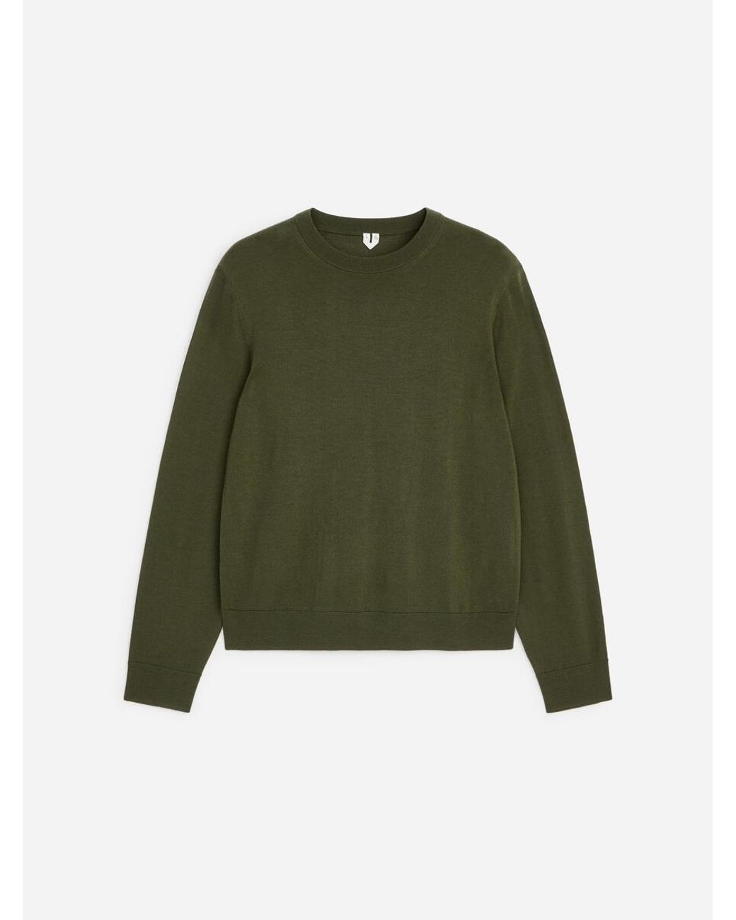 ARKET Green Fine Knit Merino Jumper for men