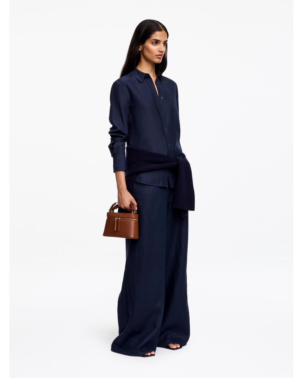 ARKET Blue Silk Shirt