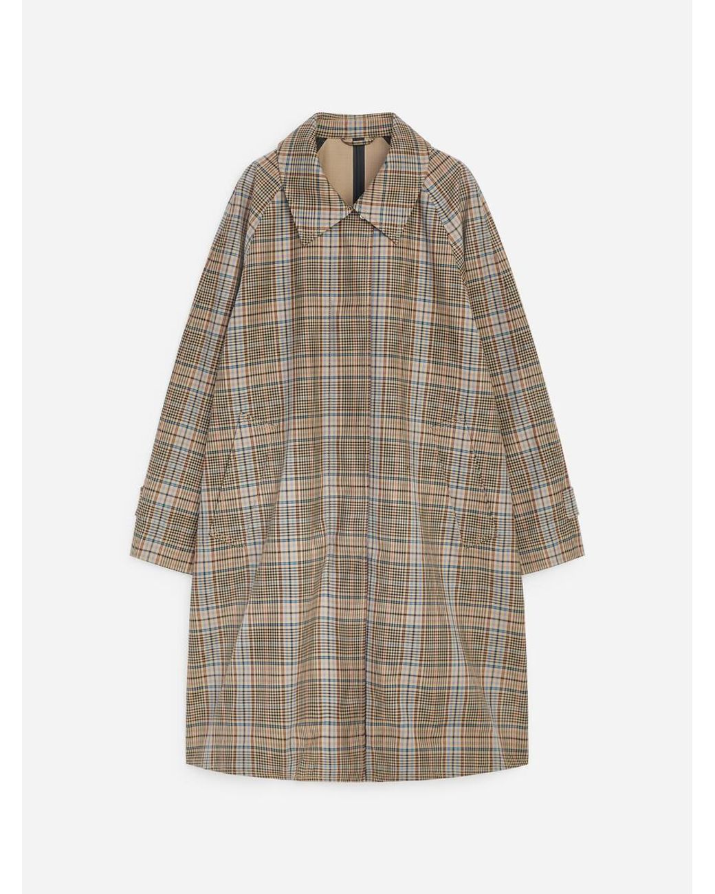ARKET Natural Checked Car Coat