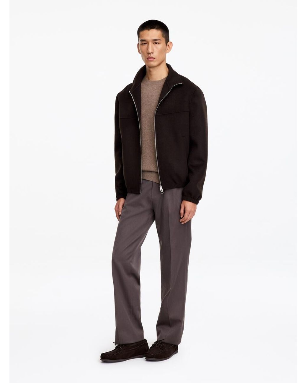 ARKET Brown Pure Cashmere Crew-Neck Jumper for men