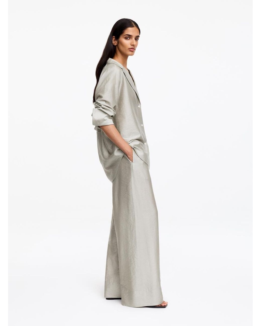 ARKET White Relaxed Trousers