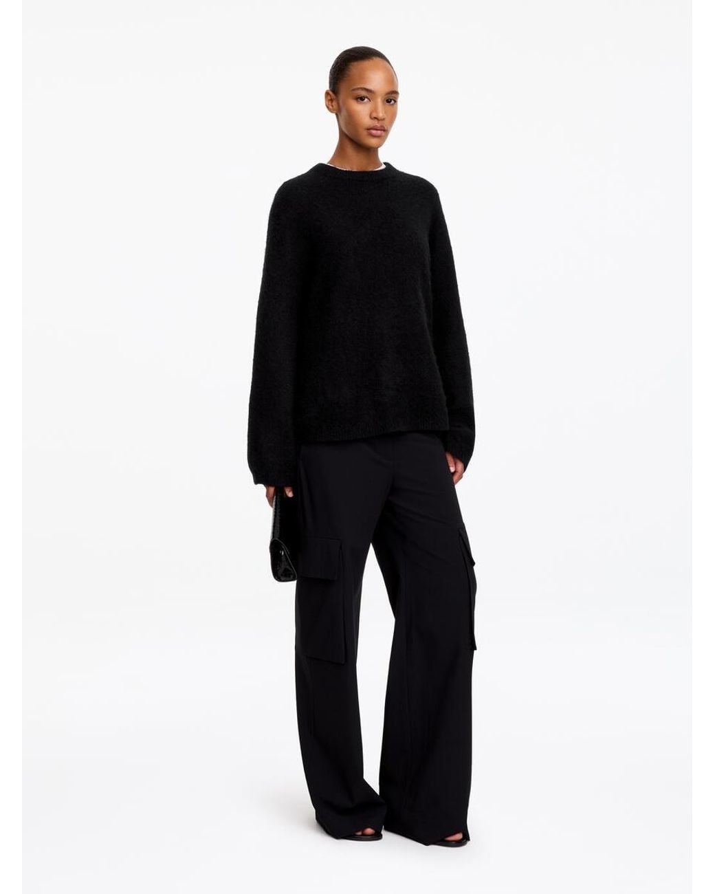 ARKET Black Alpaca-Wool Blend Jumper
