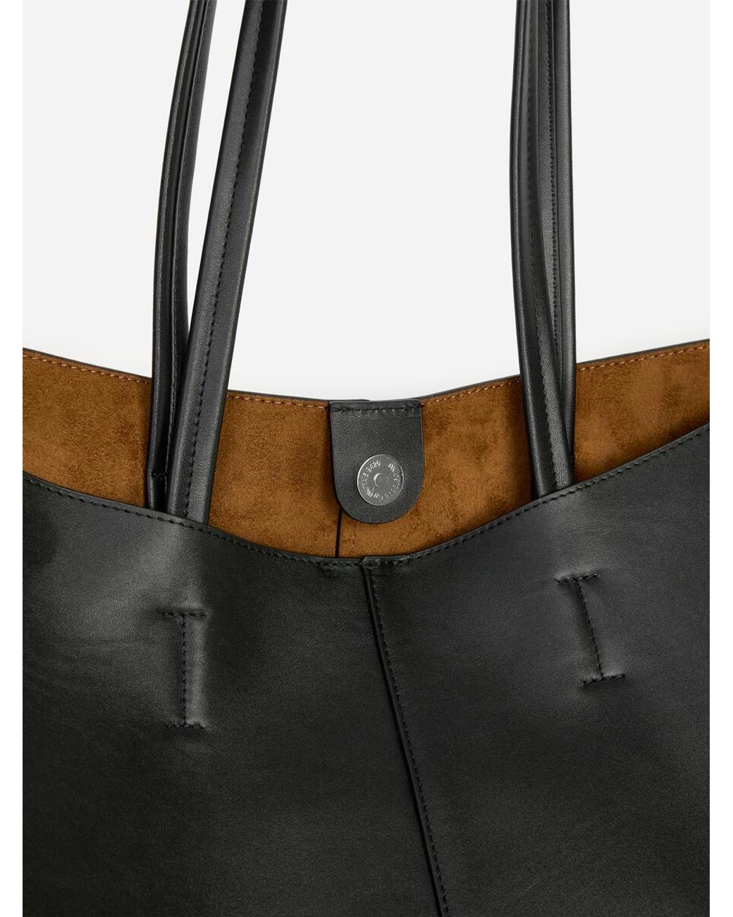 ARKET Black Leather Tote Bag