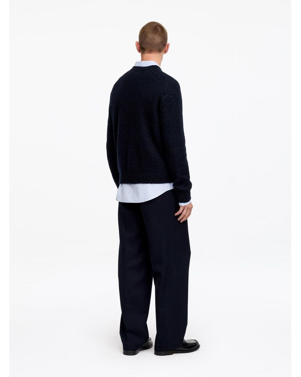 ARKET Blue Brushed Wool Jumper for men