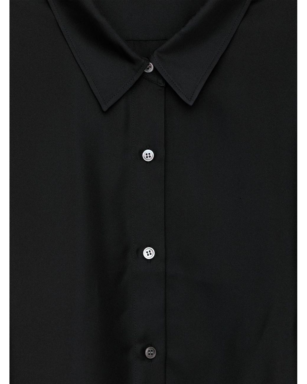 ARKET Black Silk Twill Shirt