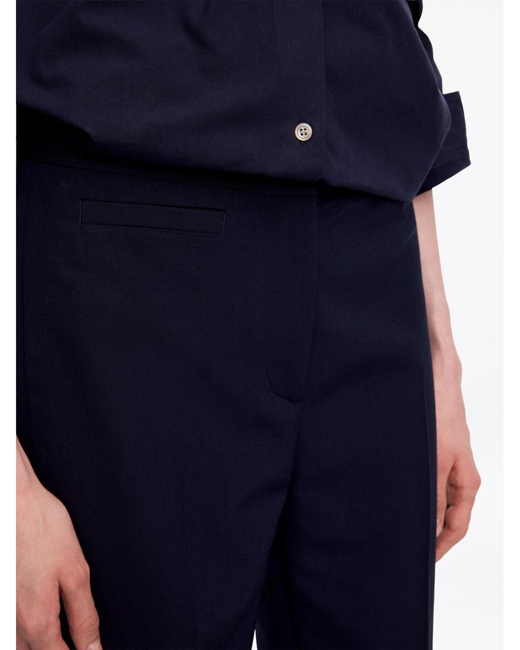 ARKET Blue Slim Tailored Trousers