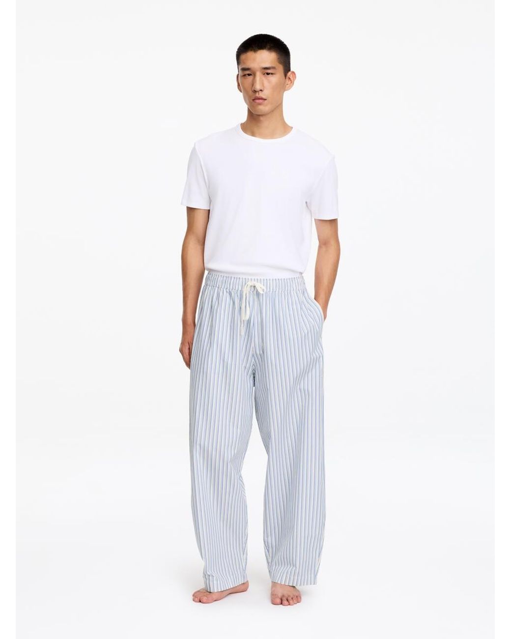 ARKET Blue Striped Pyjama Trousers for men