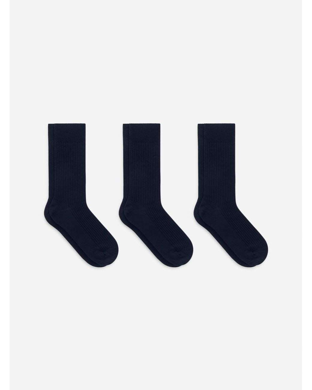 ARKET Blue Supima Cotton Rib Socks Set Of 3 Pairs for men